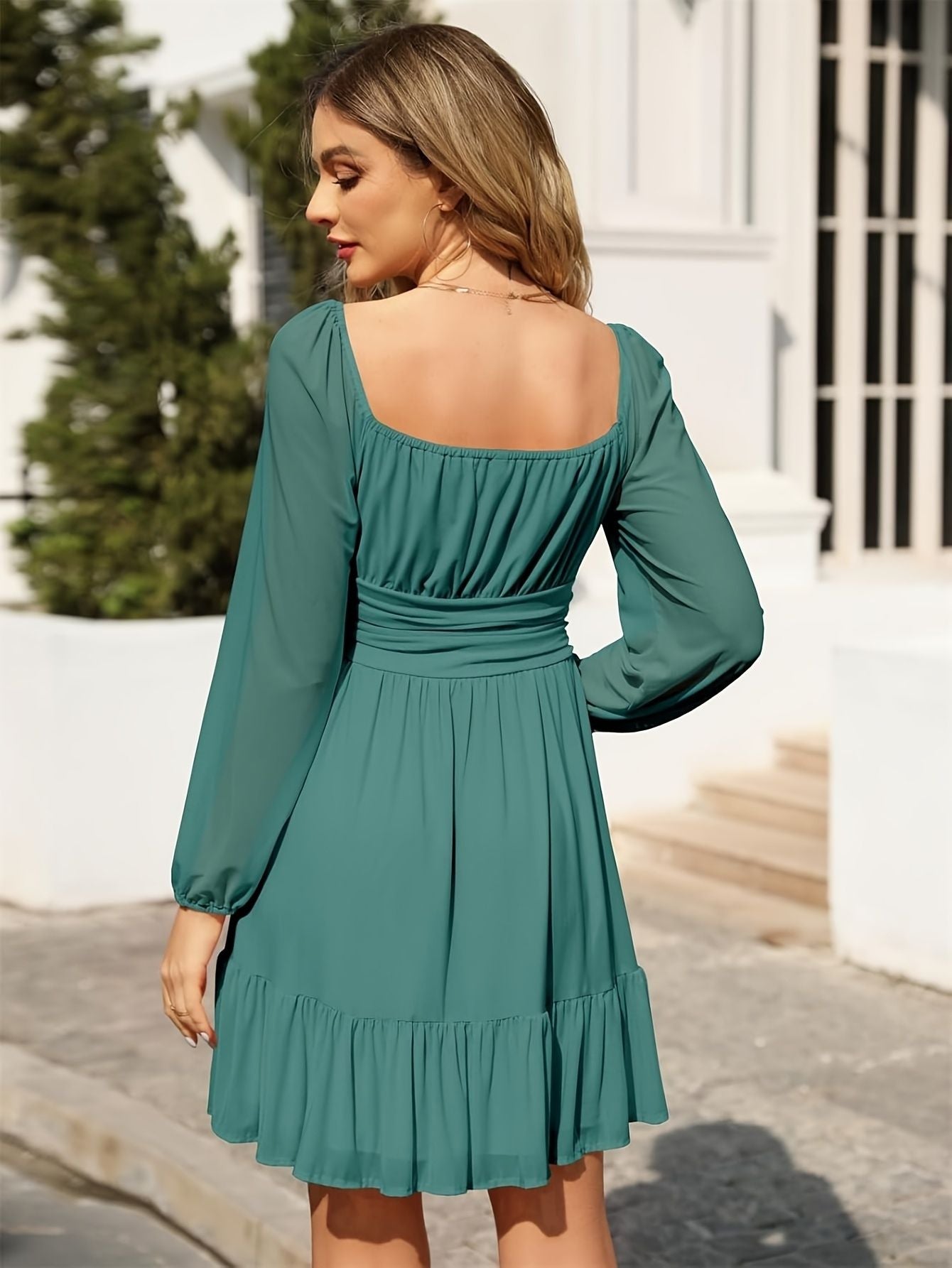 Women’s Mesh Mini Dress with Ruffles Marry Lou