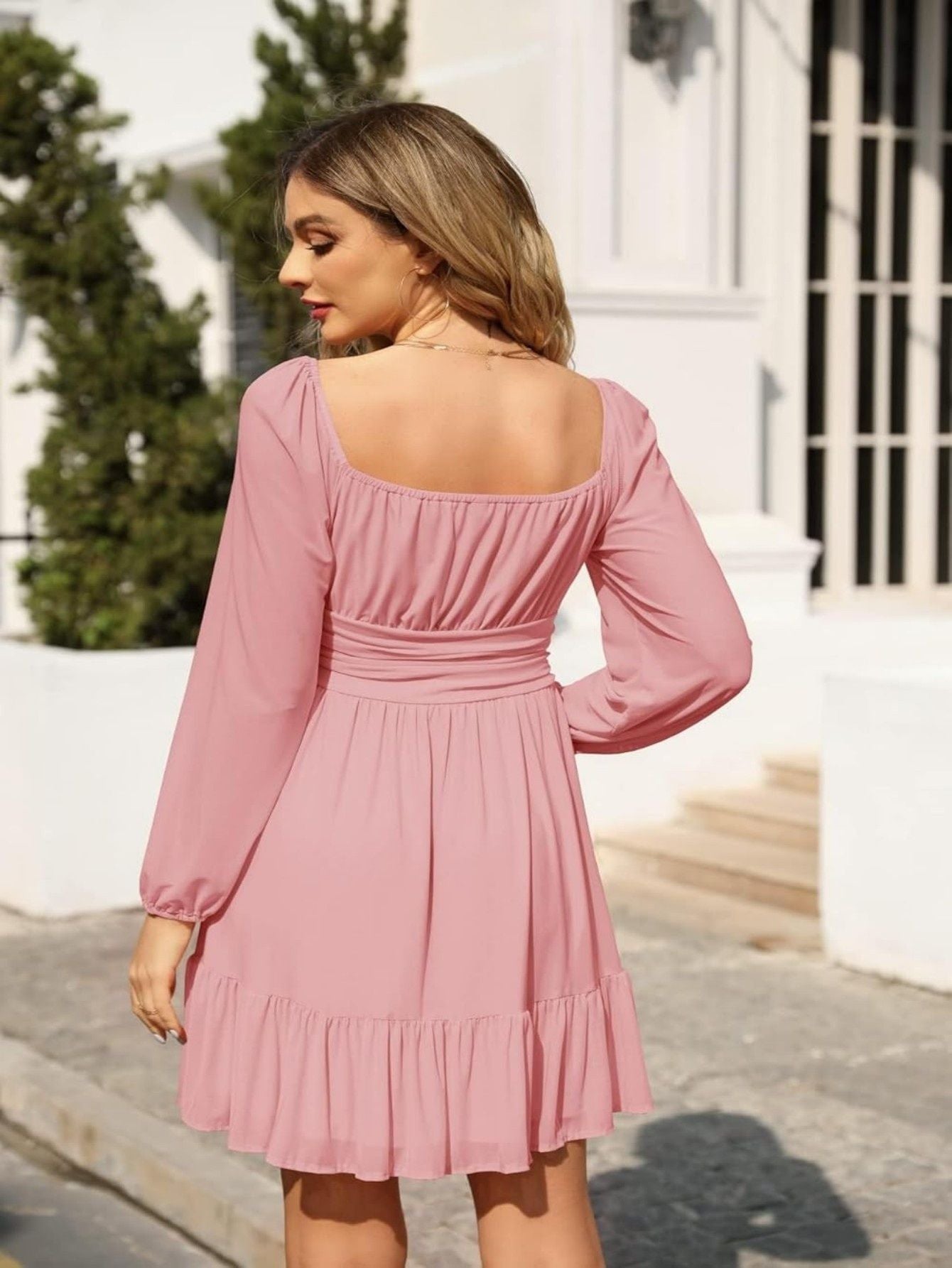 Women’s Mesh Mini Dress with Ruffles Marry Lou