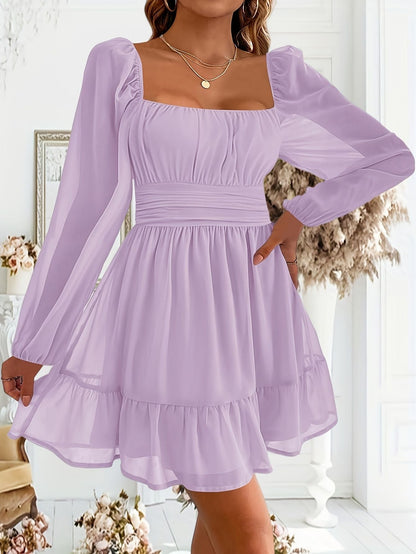 Women’s Mesh Mini Dress with Ruffles Marry Lou
