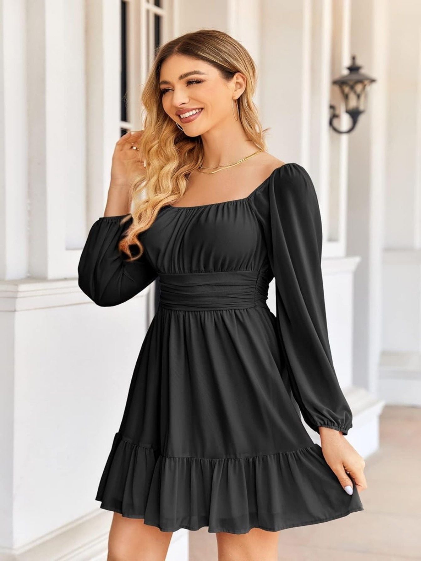 Women’s Mesh Mini Dress with Ruffles Marry Lou