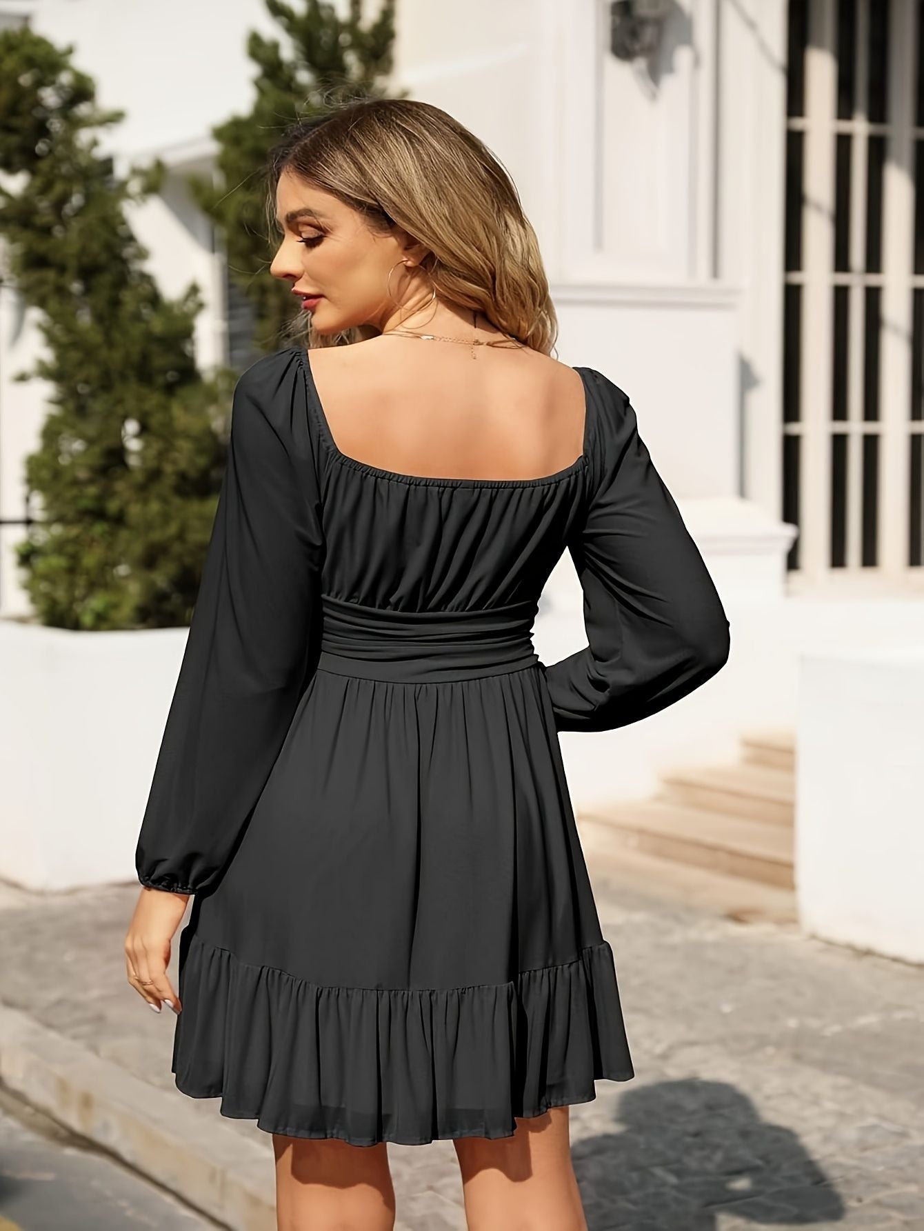 Women’s Mesh Mini Dress with Ruffles Marry Lou