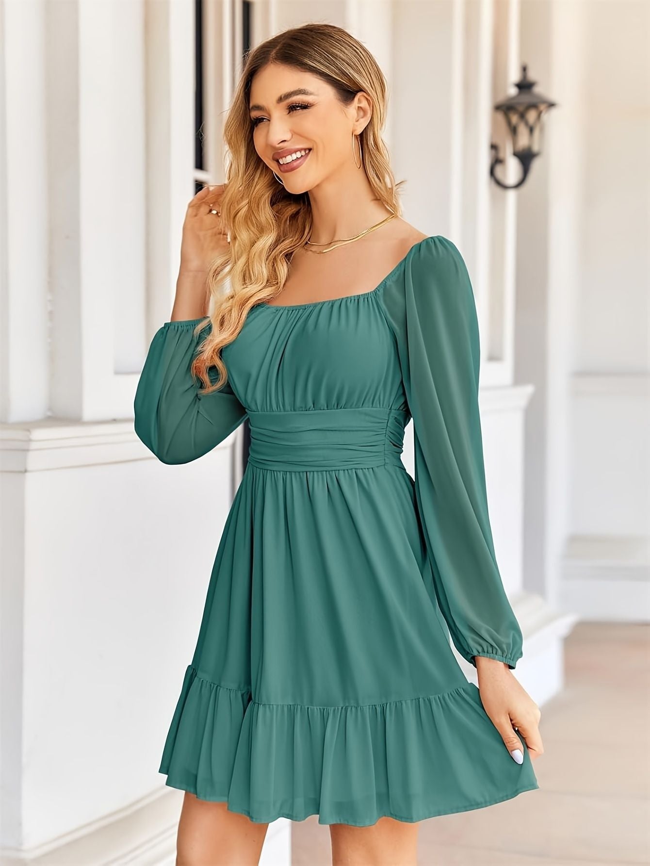 Women’s Mesh Mini Dress with Ruffles Marry Lou