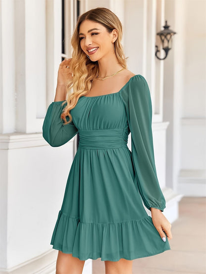 Women’s Mesh Mini Dress with Ruffles Marry Lou